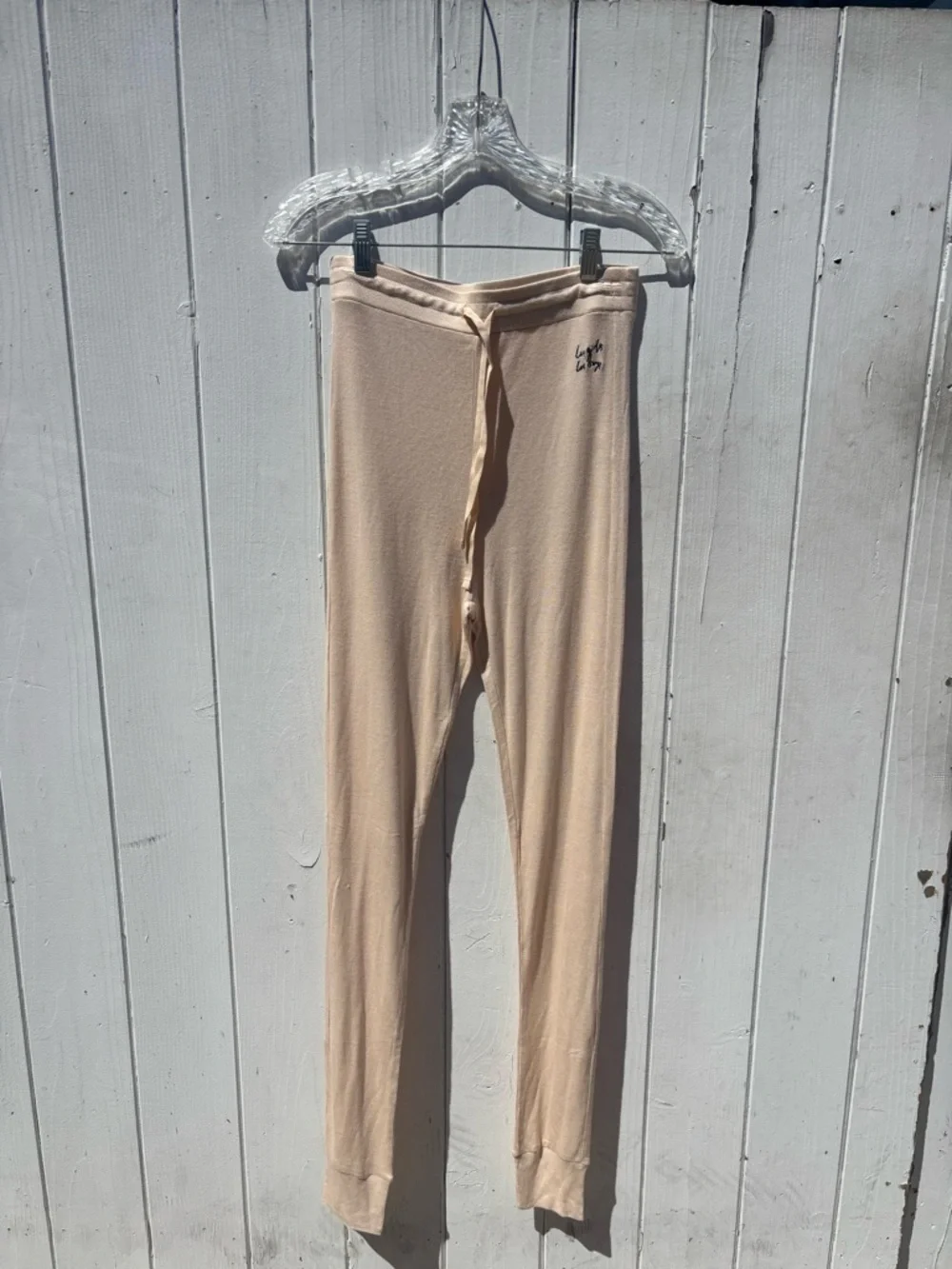 Les Girls Les Boys Fine Ribbed Pants Lounge Cream - Picture 3 of 10